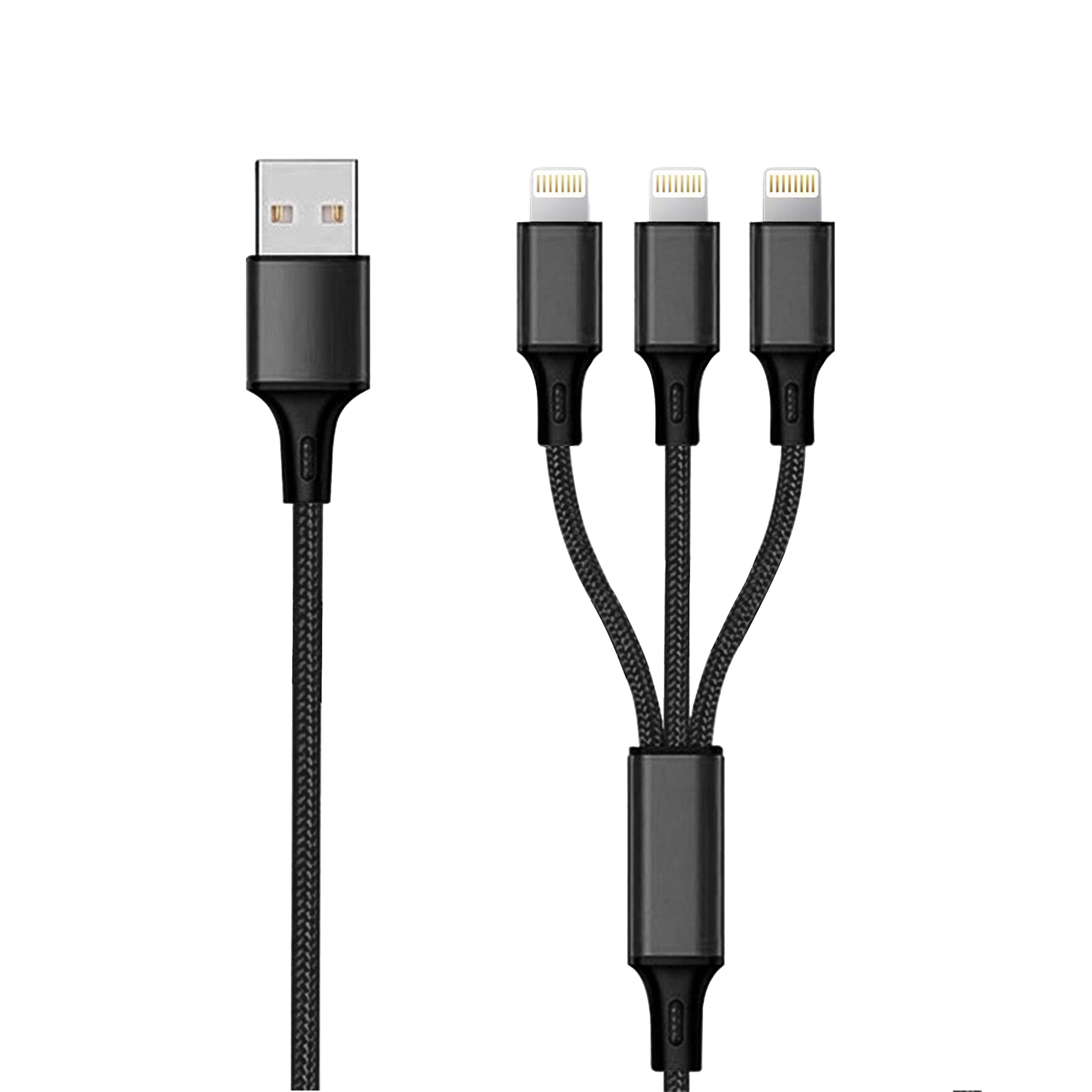 Bild von 3 in 1 USB Ladekabel - schwarz - 150 cm