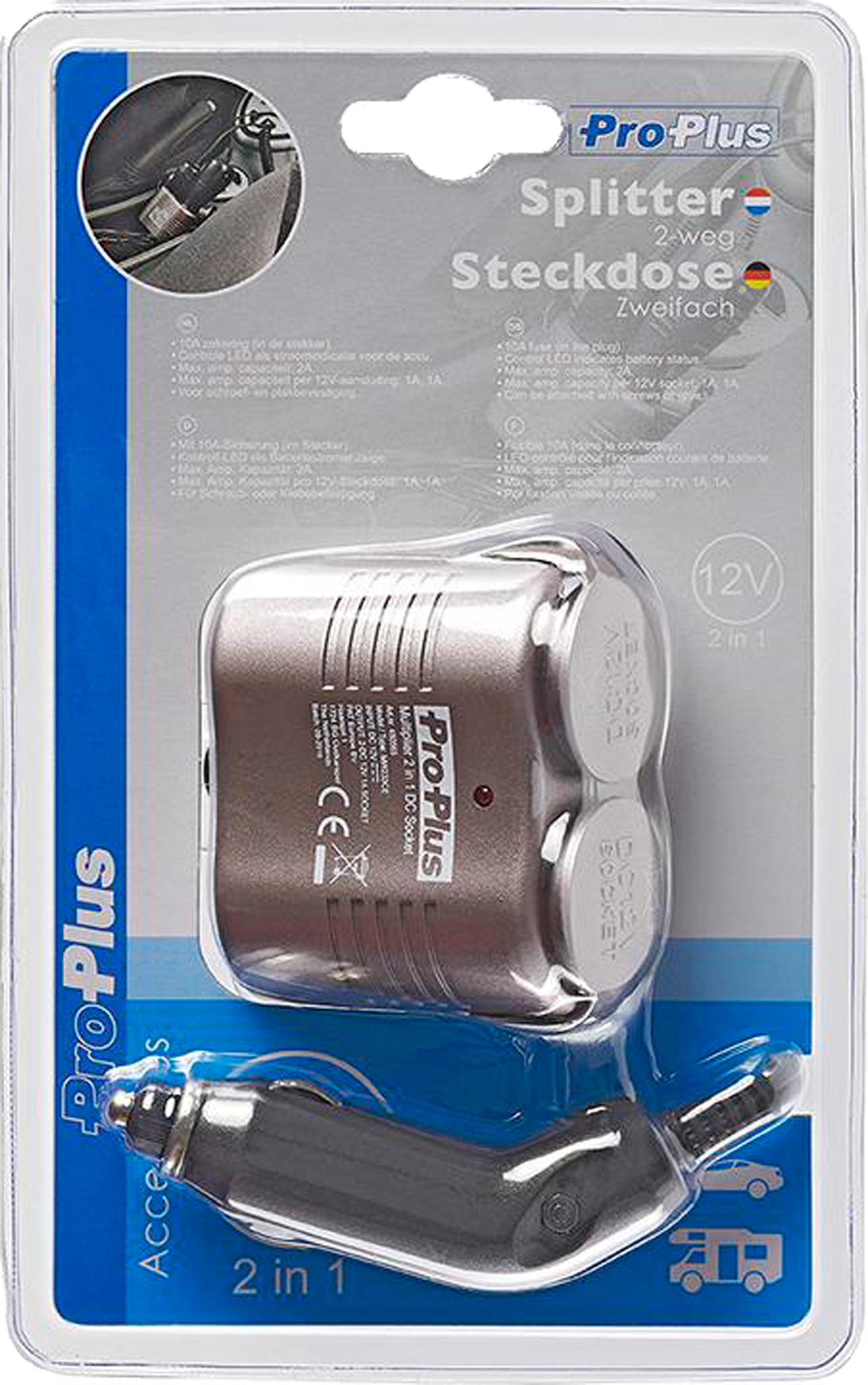 Bild von Zigarettenanzünder-Zweifachsteckdose 12V