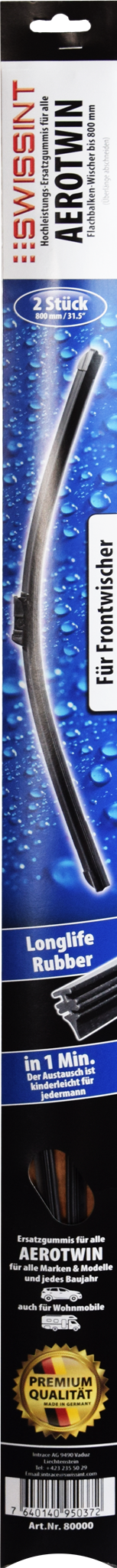 Bild von Hochleistungs-Ersatzgummis für alle AEROTWIN Flachbalken -Wischer 2Stck.