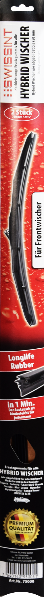 Bild von Hochleistungs-Ersatzgummis für alle Hybrid Wischer 2 Stck.