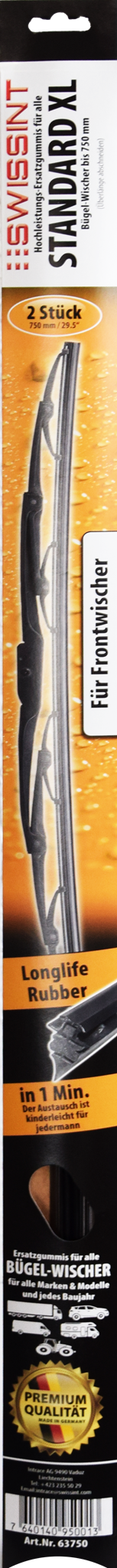 Bild von Hochleistungs-Ersatzgummis Standart XL Bügel - Wischer 2 Stck.
