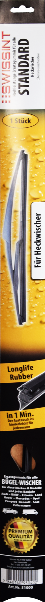 Bild von Hochleistungs-Ersatzgummis für Heckscheibenwischer Standart