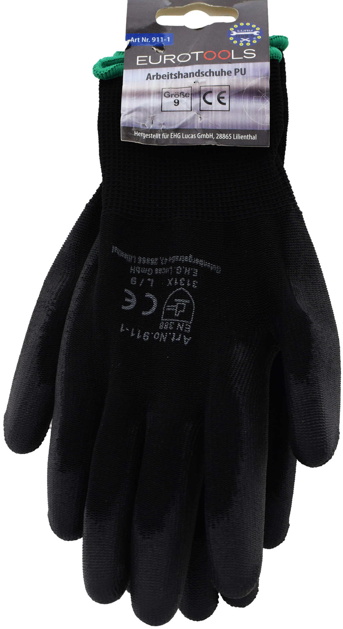 Bild von Arbeitshandschuhe schwarz / grün