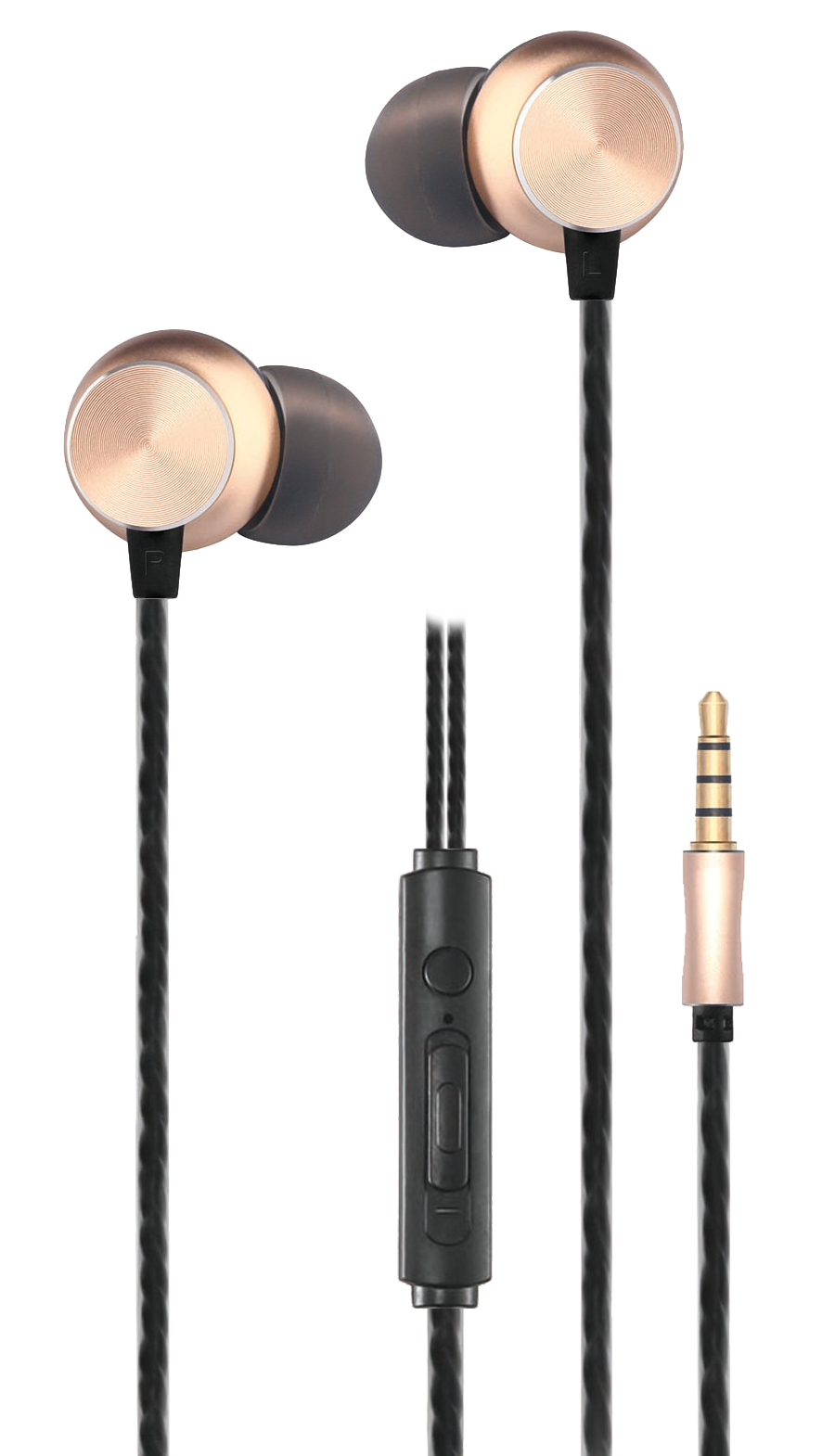 Bild von In-Ear Stereo-Headset "Deluxe" - schwarz/gold