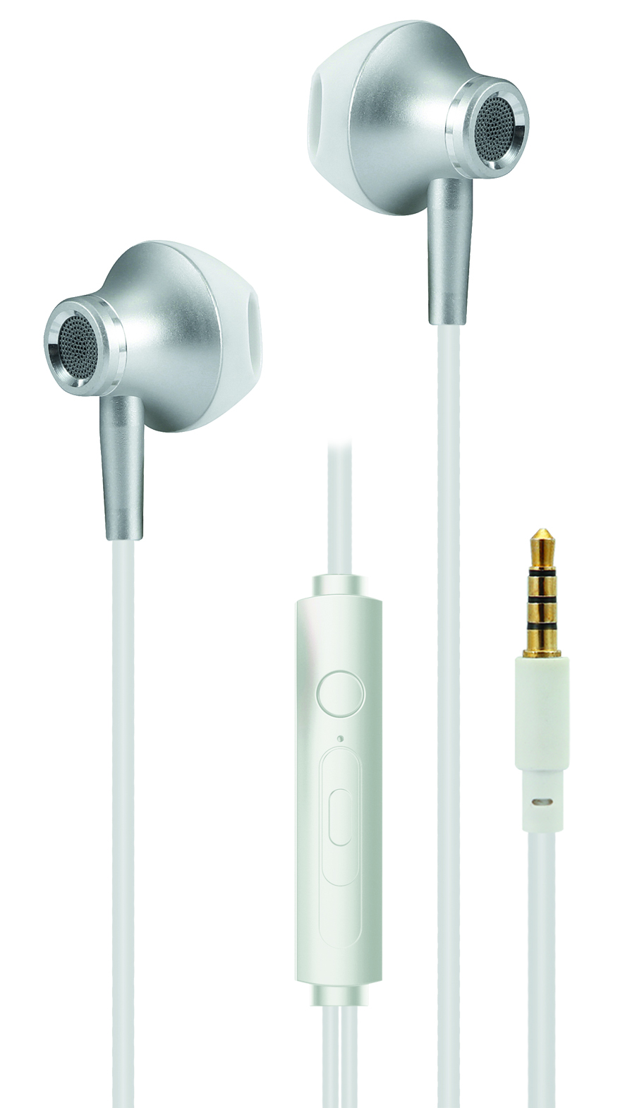 Bild von In-Ear Stereo-Headset weiß silber 