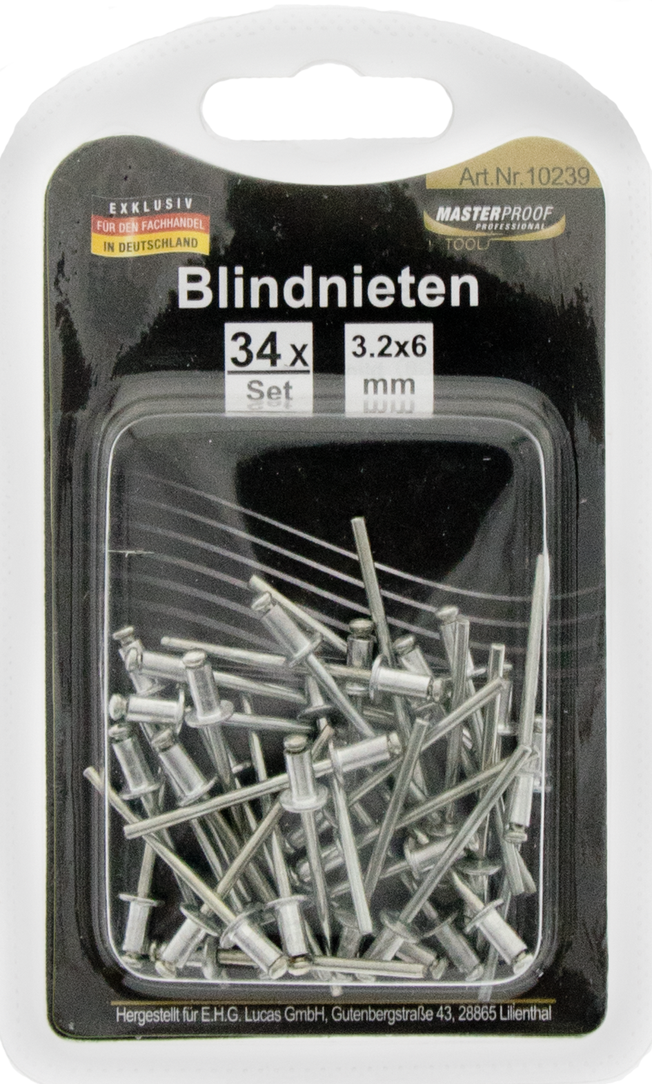 Bild von Blindnieten 3,2 x 6mm