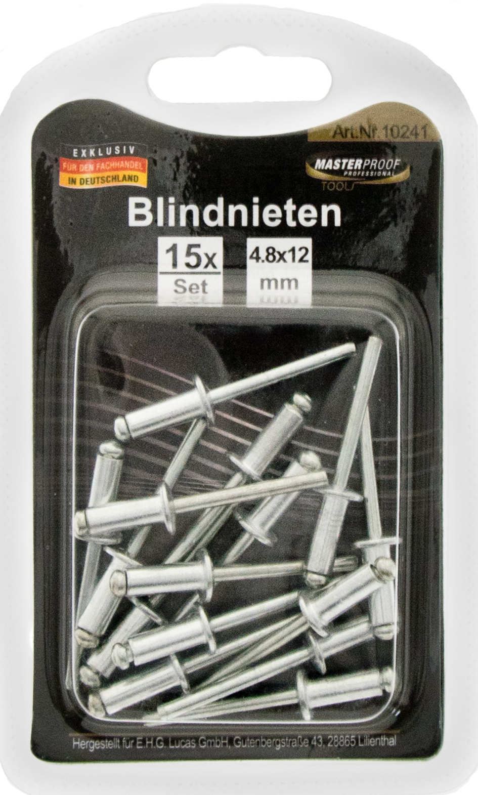Bild von Blindnieten 4,8 x 12mm