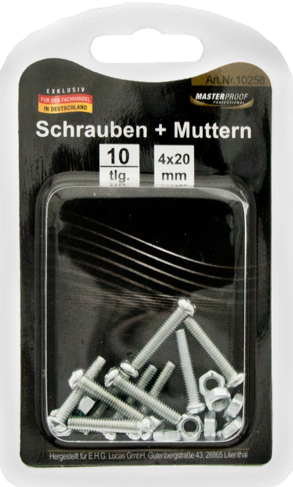 Bild von Schrauben und Muttern 4 x 20mm