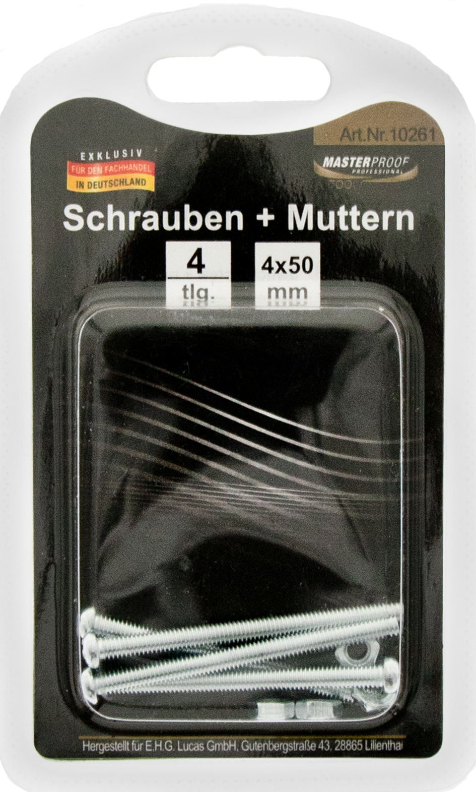 Bild von Schrauben und Muttern 4 x 50mm