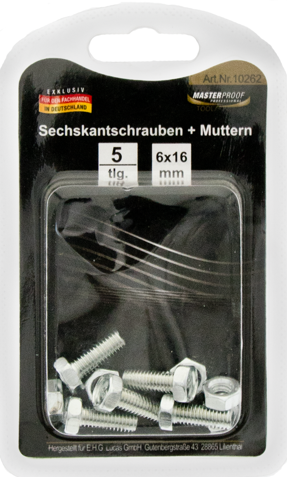 Bild von Sechskantschrauben und Muttern 6 x 16mm