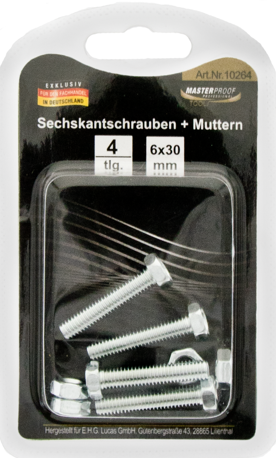 Bild von Sechskantschrauben und Muttern 6 x 30mm