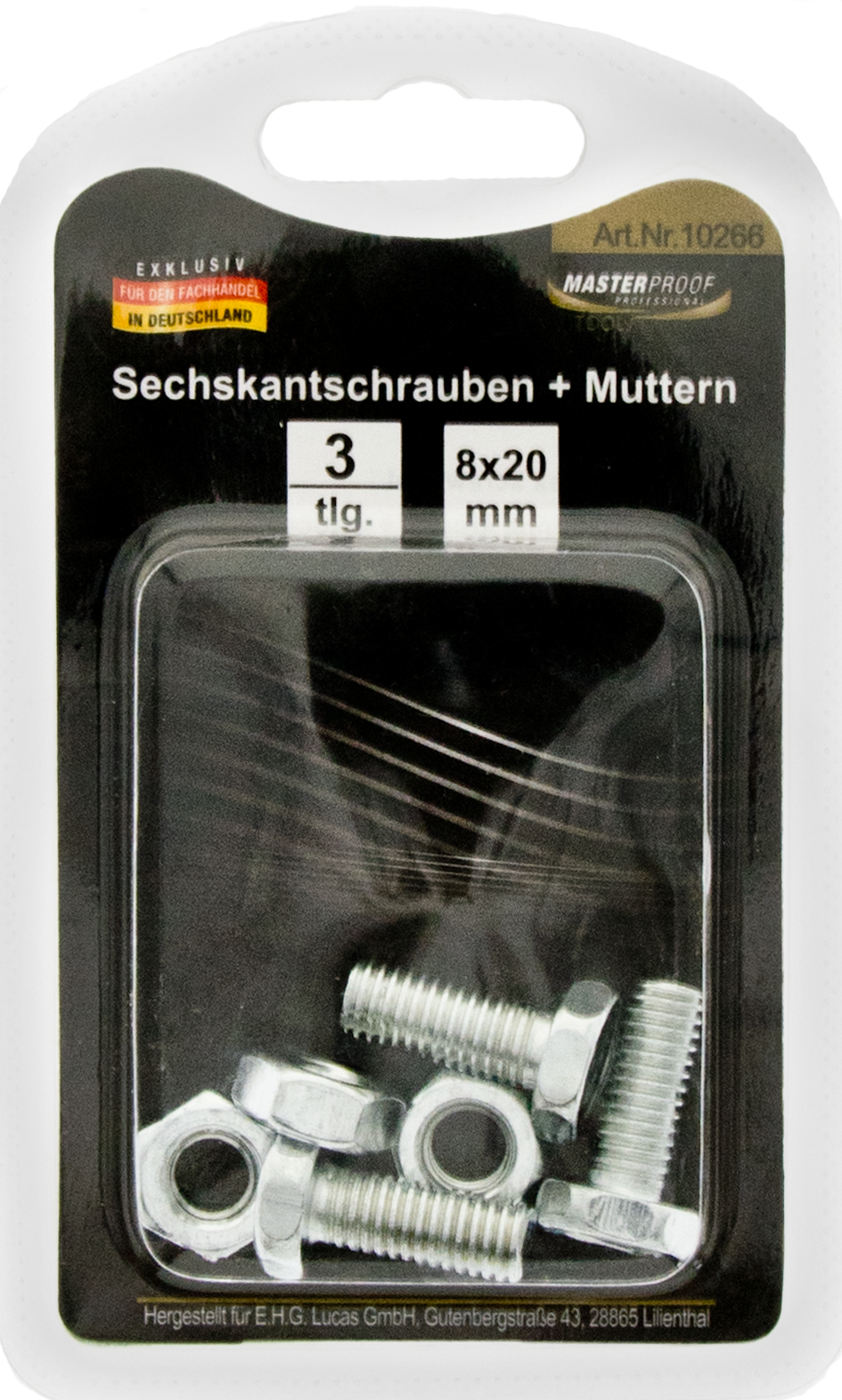 Bild von Sechskantschrauben und Muttern 8 x 20mm