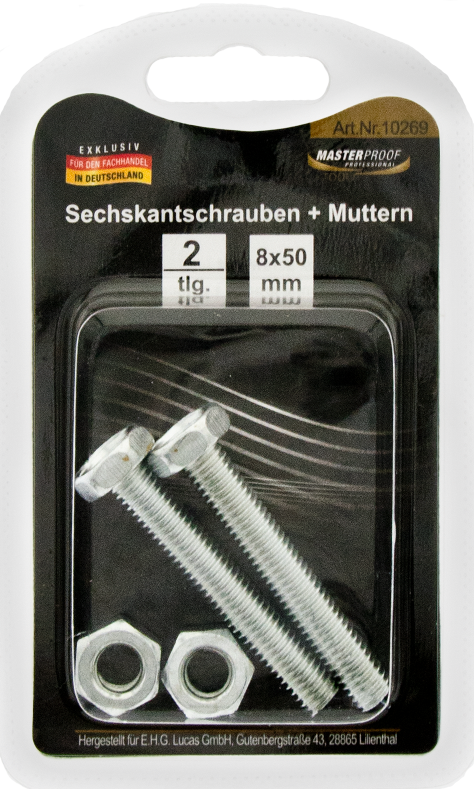 Bild von Sechskantschrauben und Muttern 8 x 50mm