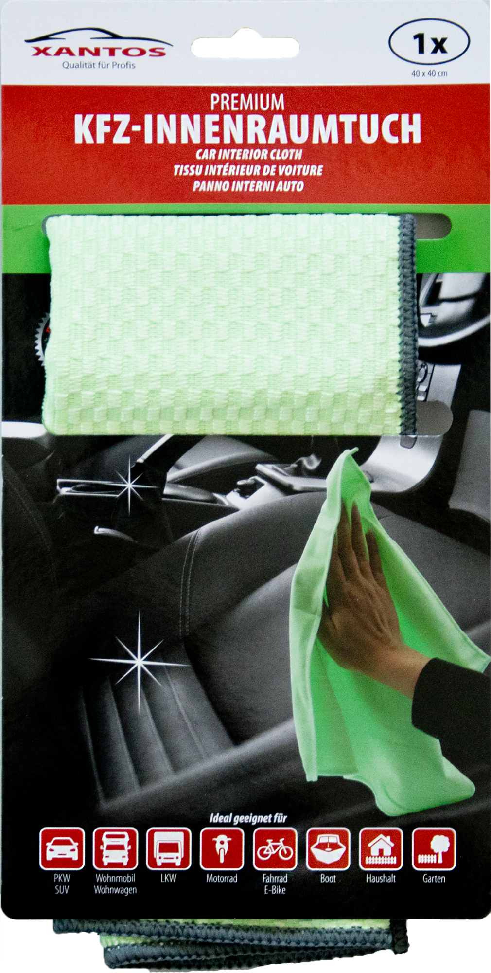 Bild von Innenraum-Pflegetuch grün