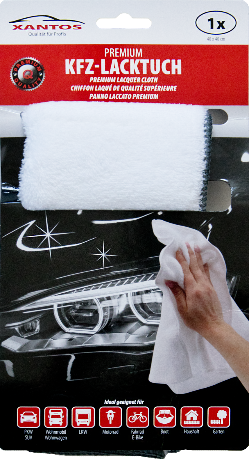 Bild von Premium Flausch-Lacktuch weiß