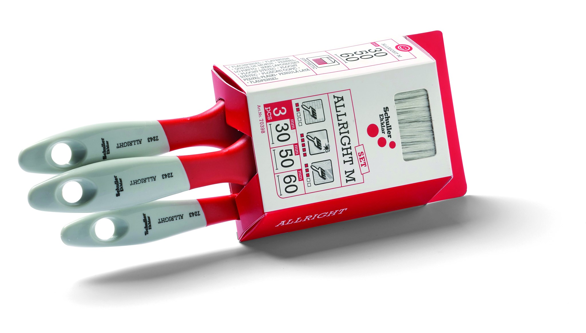 Bild von 3 Allright Flatbrush M SET