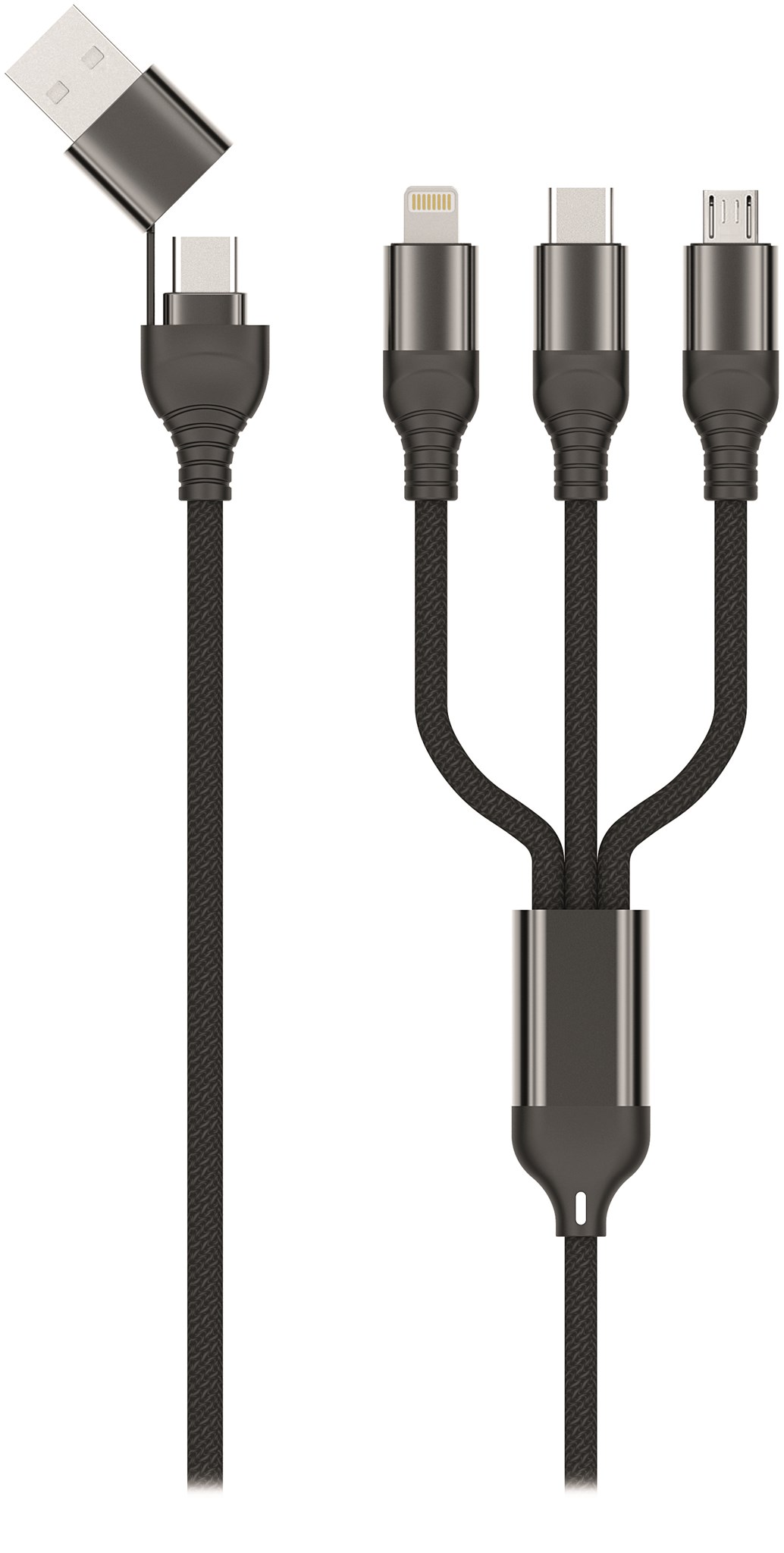 Bild von All in One USB / Type C Ladekabel - schwarz - 100cm