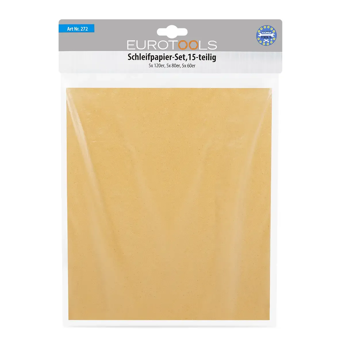 Bild von 272 Schleifpapier-Set trocken 15-tlg. (je 5x 120er, 80er, 60er Körnung)