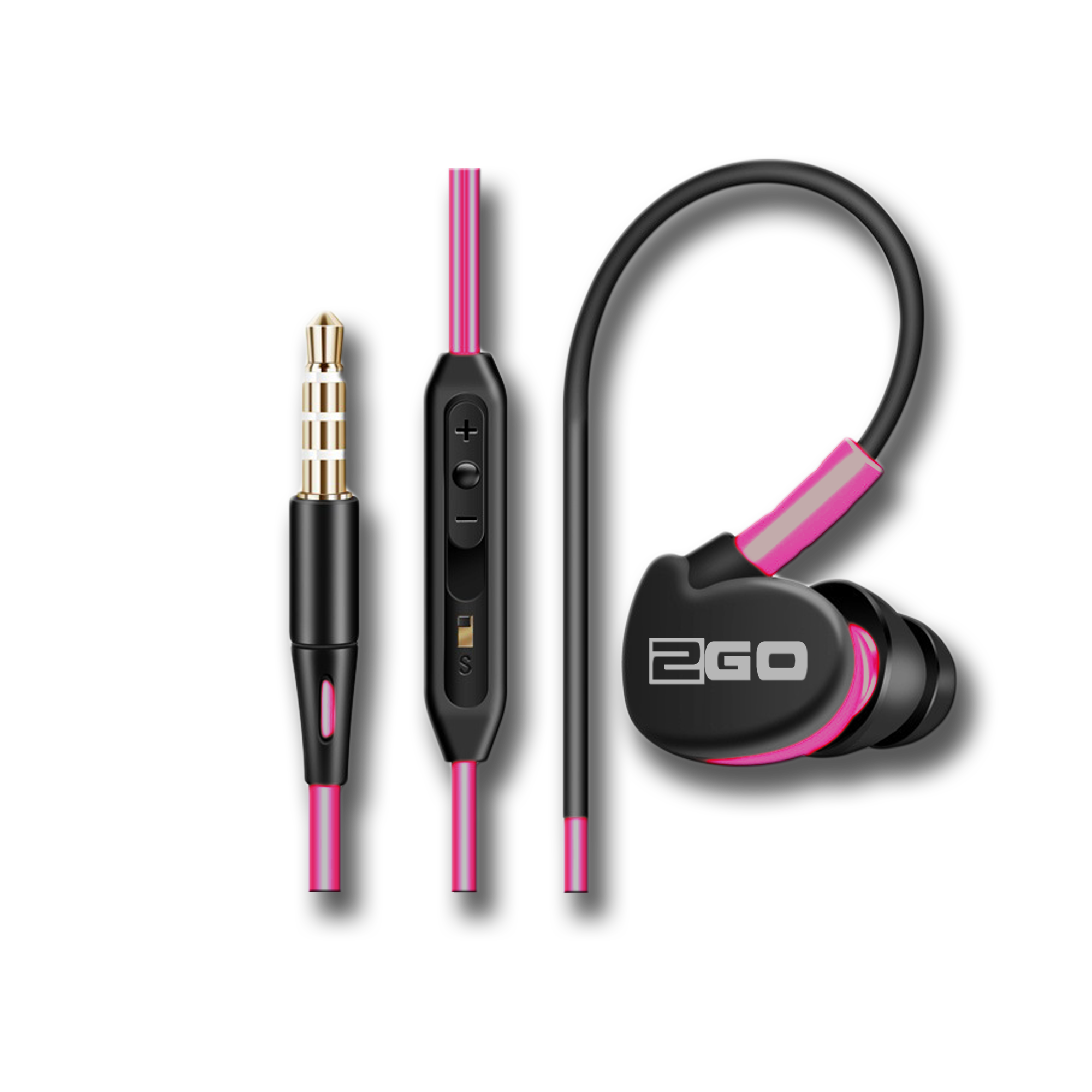 Bild von In-Ear Sport-Headset "Active 1" - pink/schwarz
