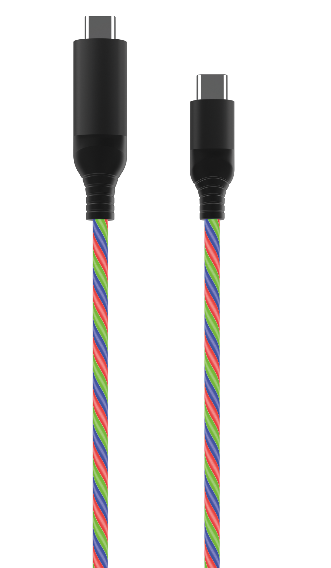 Bild von USB Datenkabel "Tricolor" - mit LED-Beleuchtung - 100 cm