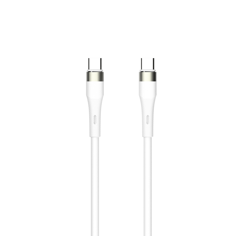 Bild von USB Datenkabel "Soft Touch Silicon" - 480 MBps - 60 W - weiß - 120 cm